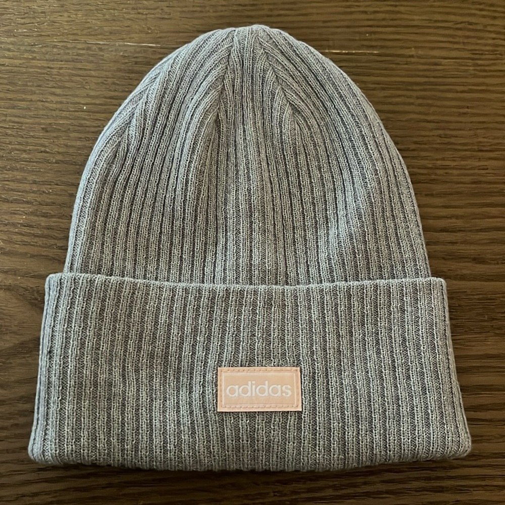 Gray Cuffed Adidas Beanie